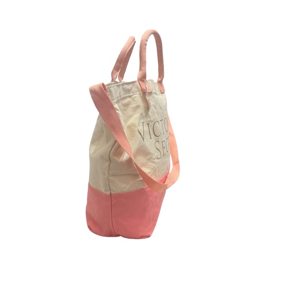 New Victoria Secret Womens Tote Bag Pink Gym Travel Large Bag - Picture 2 of 6